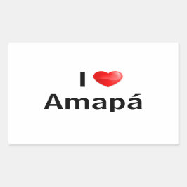 I love Amapá Rektangulärt Klistermärke