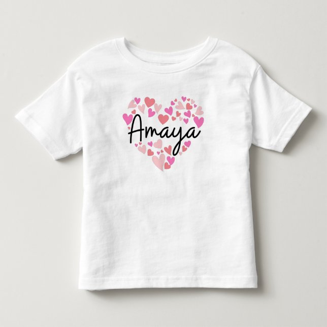 I love Amaya - hearts for Amaya T Shirt (Framsida)