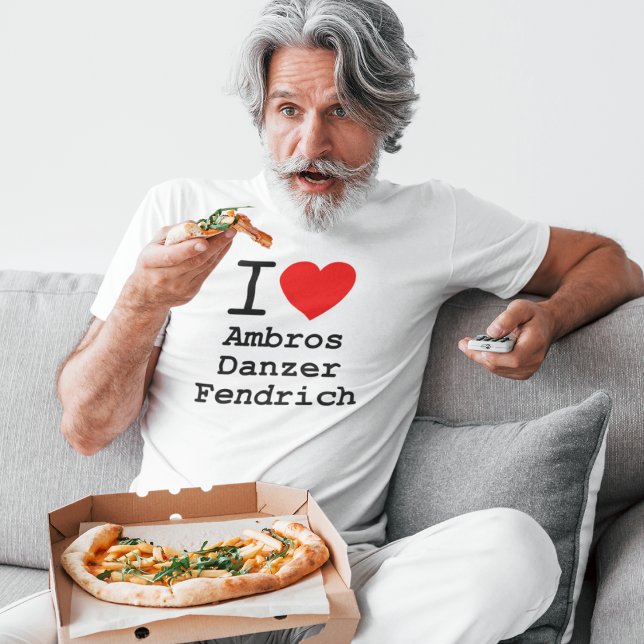 i love Ambros Danzer Fendrich Ikonen des Austropop T Shirt (Zeigen Sie Ihre Liebe zur österreichischen Musik)