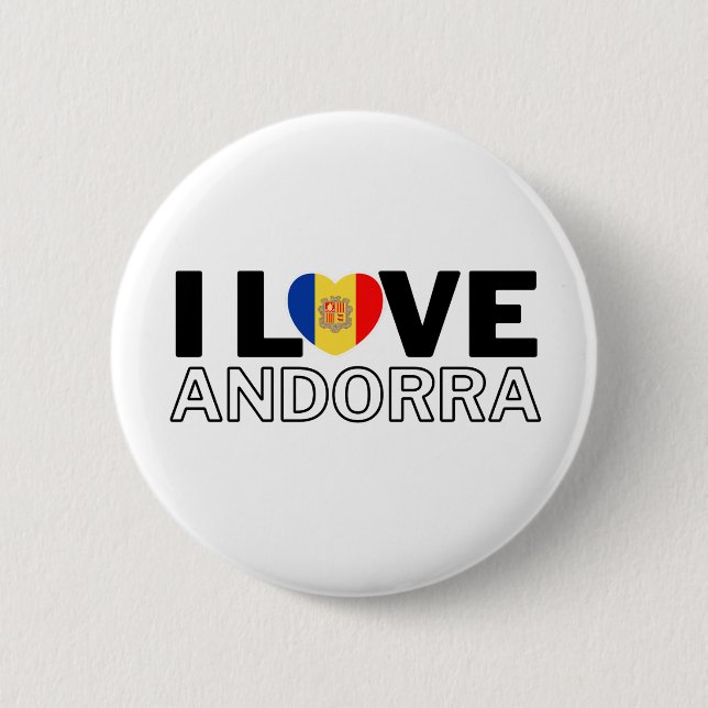 I LOVE ANDORRA - For real Andorrans! Knapp (Framsida)