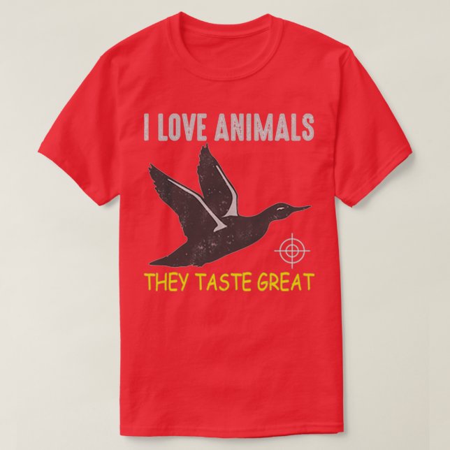 I love animal they taste great t shirt (Design framsida)