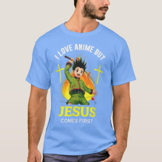 I Love Anime But Jesus Comes First Christian Japa T Shirt