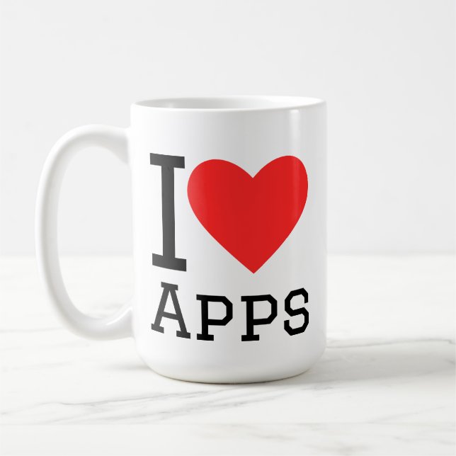 I love apps kaffemugg (Vänster)