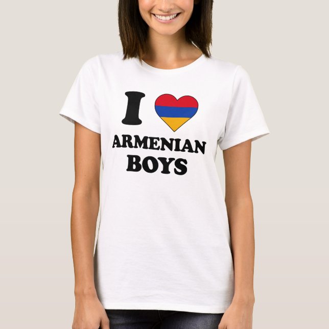 I love Armenian Boys Tee Shirt (Framsida)