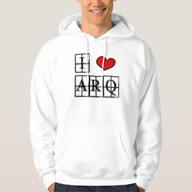 I love ARQ Moletom estampado Tröja Med Luva (Framsida)