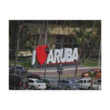 "I Love Aruba"-skylt, Fotografi, Vykort