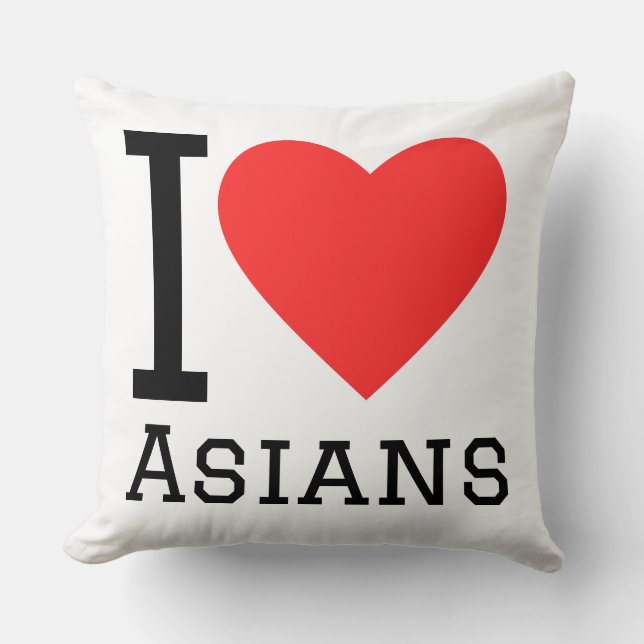 I love Asians  Kudde (Framsida)