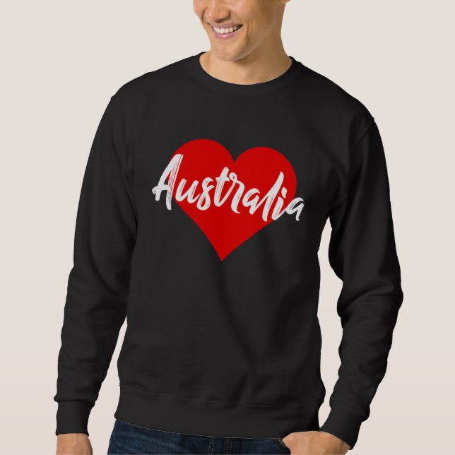I Love Australia  Aussie   For Women Girls Lång Ärmad Tröja (Framsida)