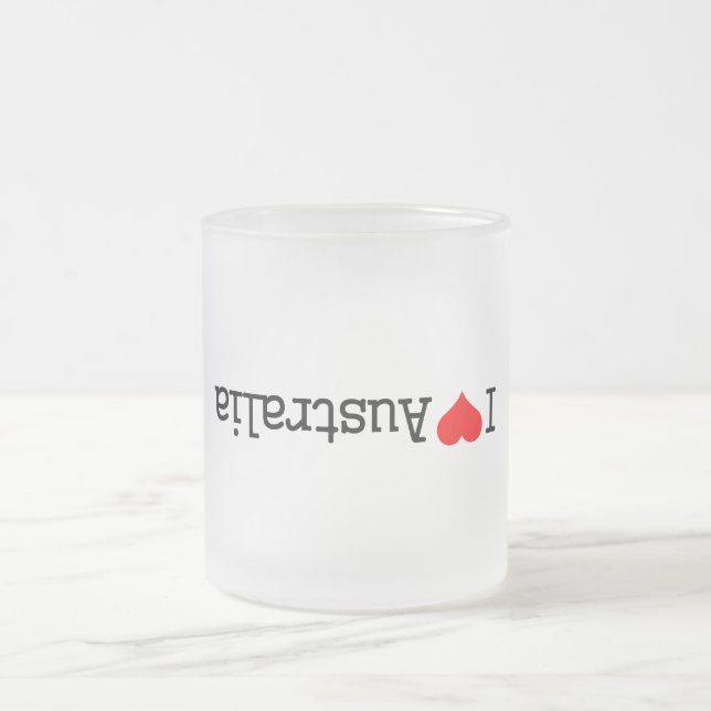 I Love Australia Frostad Glasmugg (Center)