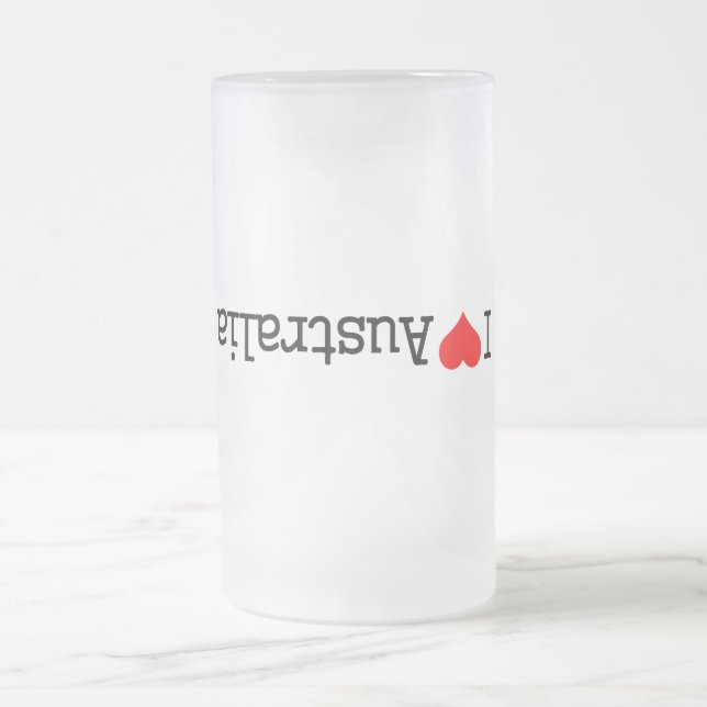 I Love Australia Frostat Ölglas (Center)