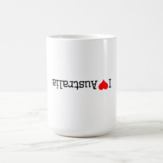 I Love Australia Magisk Mugg (Center)