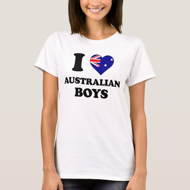 I love Australian Boys Tee Shirt (Framsida)