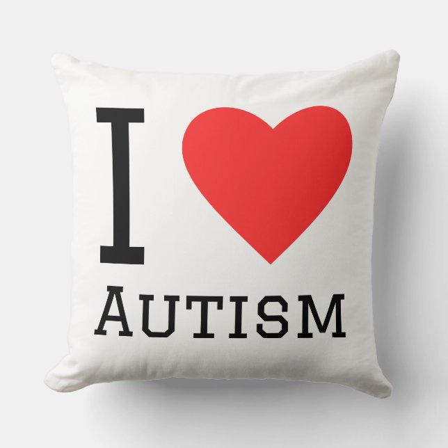 I love autism kudde (Framsida)