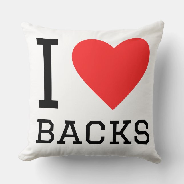 I love backs kudde (Framsida)