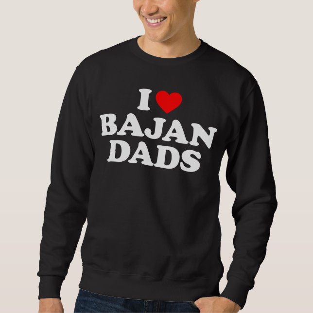 I Love Bajan Dads Lång Ärmad Tröja (Framsida)