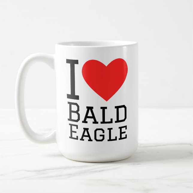 I love bald eagle  kaffemugg (Vänster)