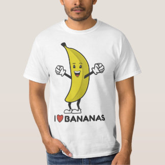 I Love Bananas Long Fruit Funny Banana  T Shirt