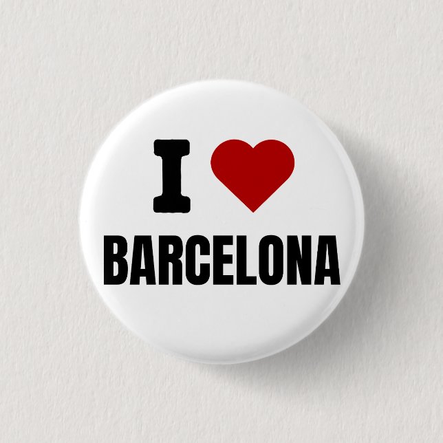 I love Barcelona - I heart Barcelona Spain Knapp (Framsida)
