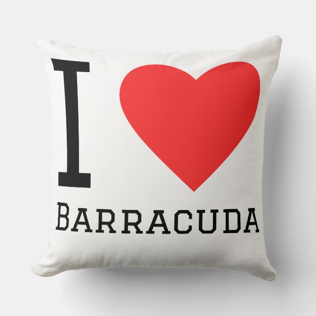 I love barracuda kudde (Framsida)