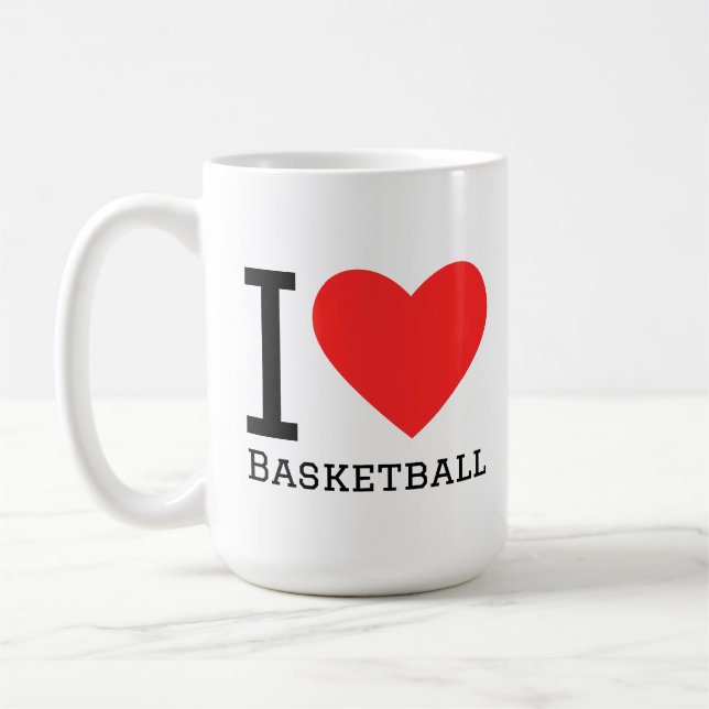 I love basketball kaffemugg (Vänster)