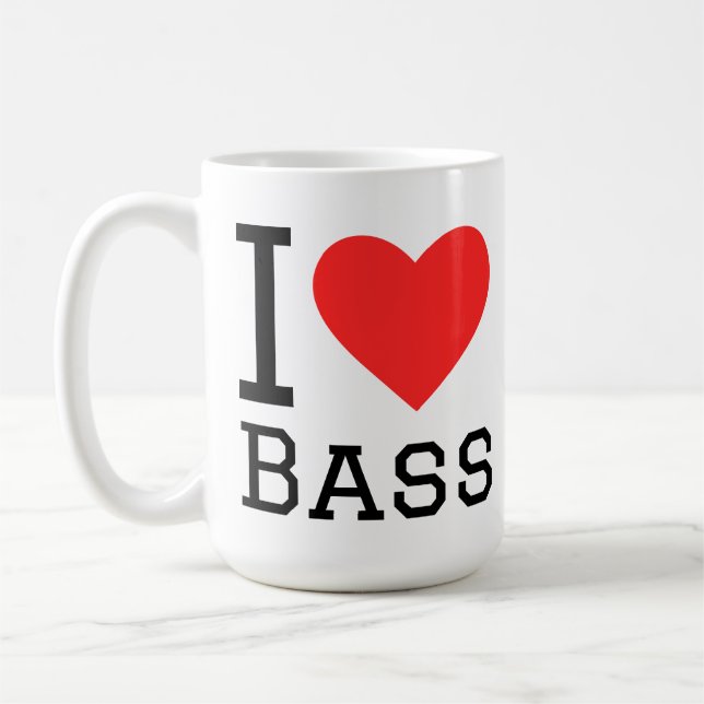 I love bass kaffemugg (Vänster)