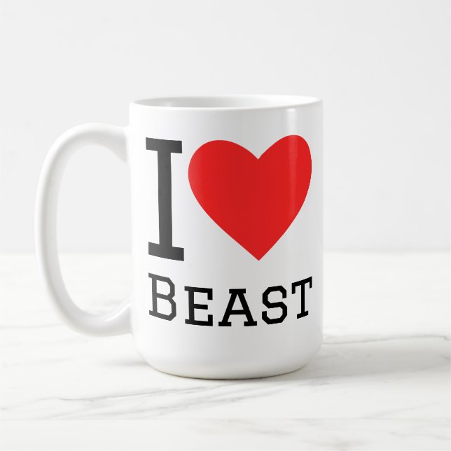 I love beast  kaffemugg (Vänster)