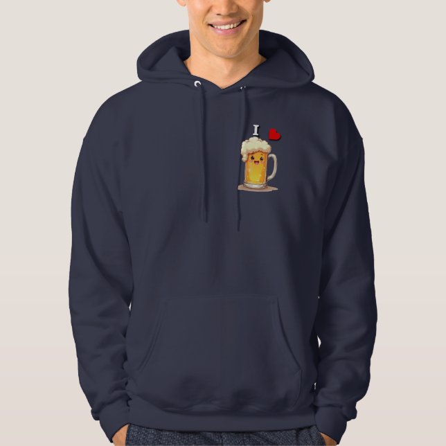 I love Beer ! Hoodie (Framsida)