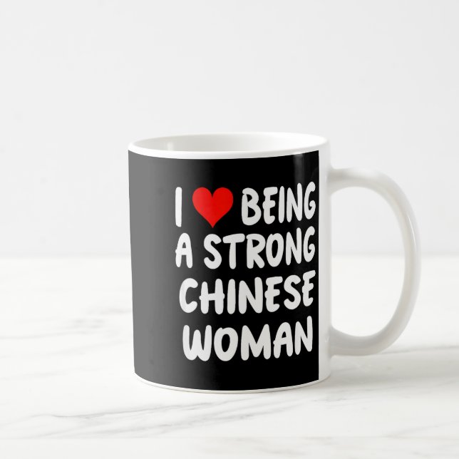 I Love Being A Strong Chinese Woman - Heart - Chin Kaffemugg (Höger)