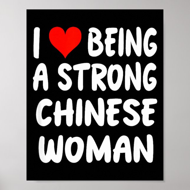 I Love Being A Strong Chinese Woman - Heart - Chin Poster (Framsidan)