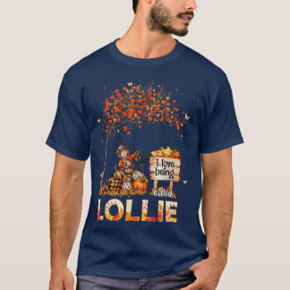 I Love Being Called Lollie Farmer Fall Leaves Autu T Shirt