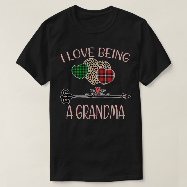 I Love Being Grandma Heart Valentine's Day 2021 Re T Shirt (Design framsida)