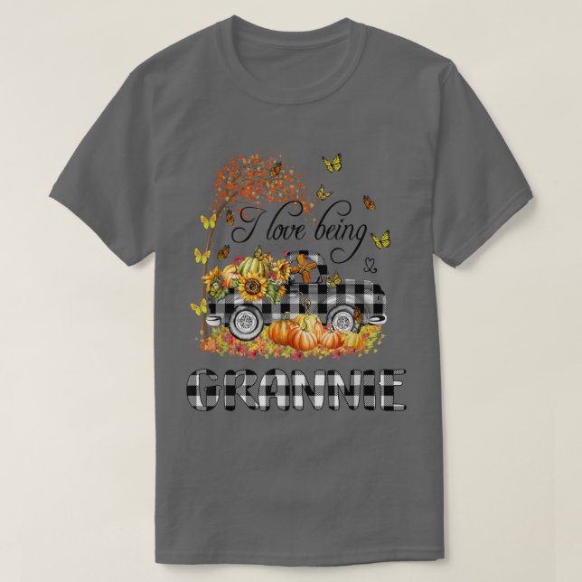 I love being GRANNIELovely Truck Autumn  T Shirt (Design framsida)