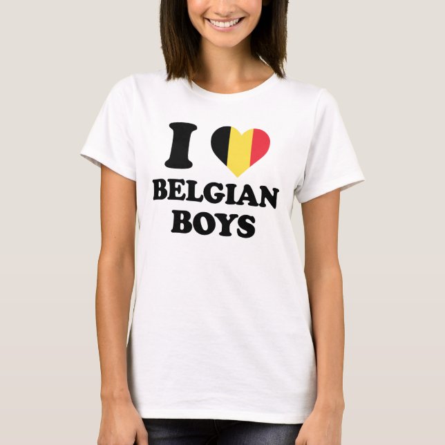 I love Belgian Boys T Shirt (Framsida)