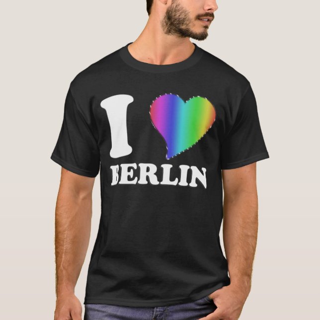 I LOVE BERLIN RAINBOW HEART 3D TRÖJA (Framsida)