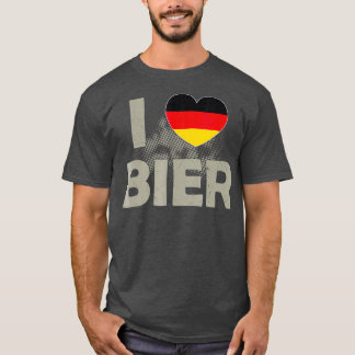I Love Bier Beer Germany Deutschland Flag T Shirt