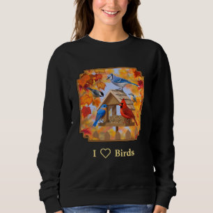 I Love birds Autumn Feeder Gathering Tee