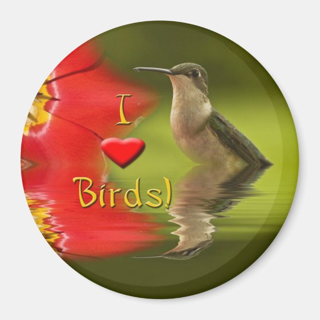 I LOVE BIRDS MAGNET (Framsidan)