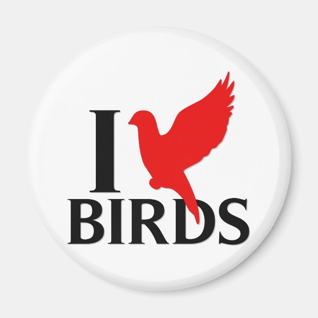 I LOVE BIRDS MAGNET (Framsidan)