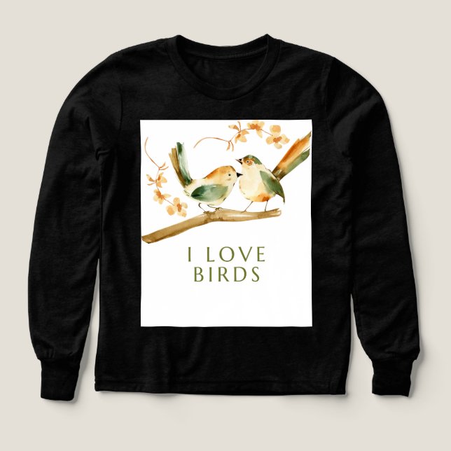 i LOVE BIRDS T Shirt (Design framsida)