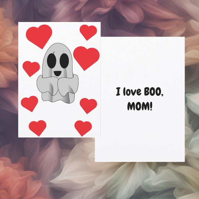 I Love BOO Mom Flat Julkort (Skapare uppladdad)