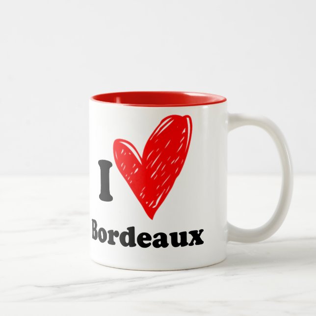 I love Bordeaux Två-Tonad Mugg (Höger)