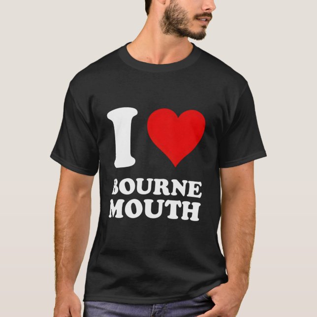 I Love Bournemouth T Shirt (Framsida)