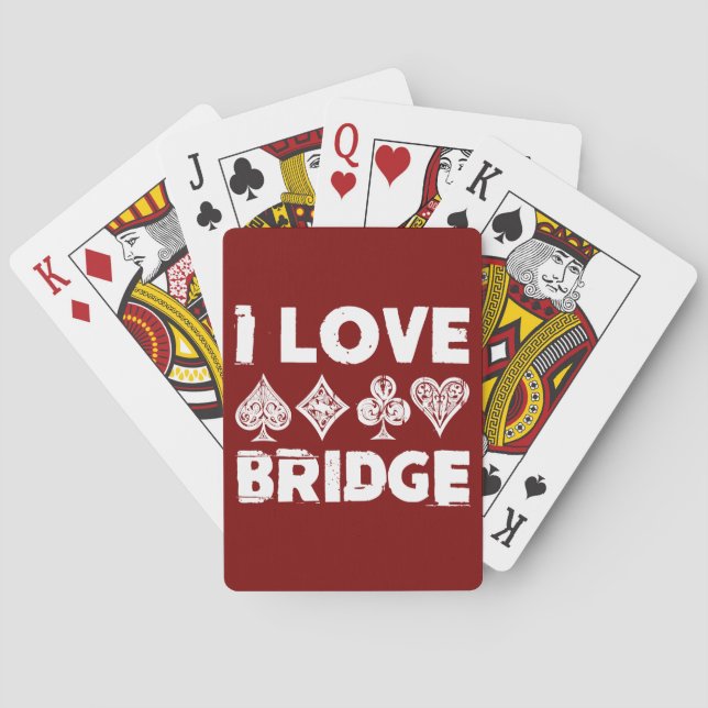 I Love Bridge Card Game Player Casinokort (Baksidan)