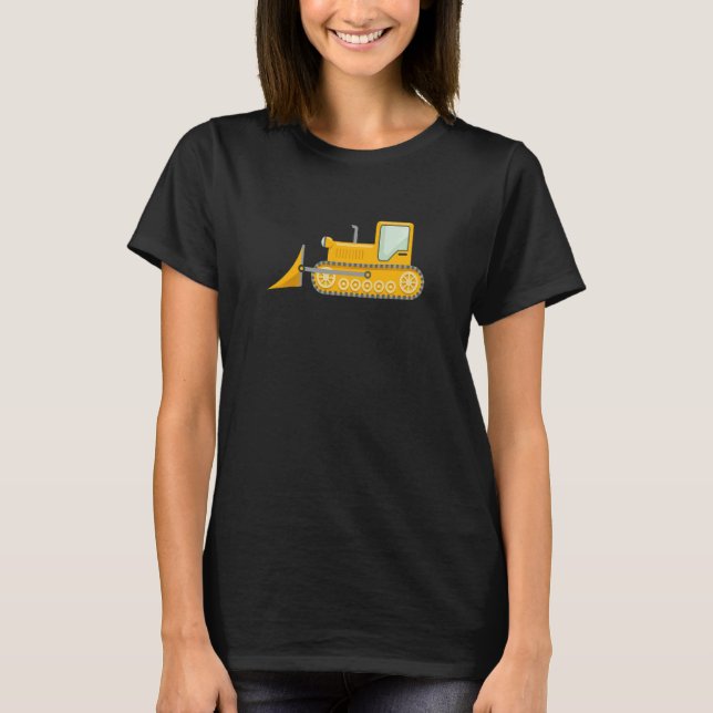 I Love bulldozer Truck For Men Boys Kids  T Shirt (Framsida)
