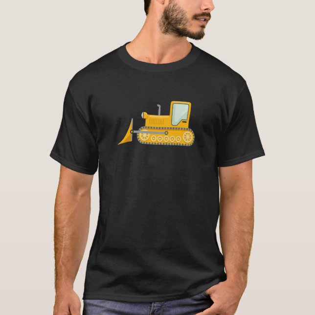 I Love bulldozer Truck For Men Boys Kids  T Shirt (Framsida)