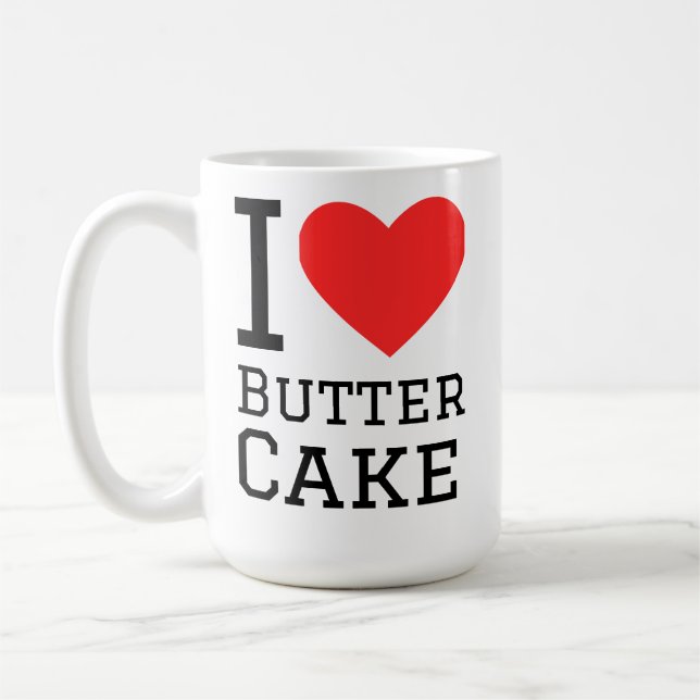 I love butter cake  kaffemugg (Vänster)