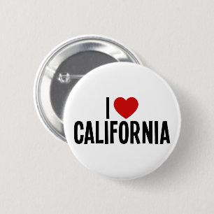 I Love California • I Heart California Rund Knapp