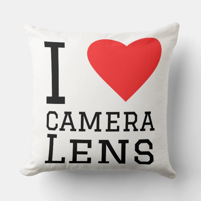 I love camera lens kudde (Framsida)
