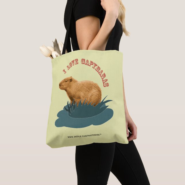 I love capybaras tygkasse (Närbild)