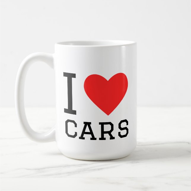 I love cars kaffemugg (Vänster)